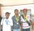 From left at the 10th Caribbean Taekwondo Championships held in Barbados last Saturday are Kawal Ramkiran - Gold, Farhaad Bacchus - Silver and Orlando Van-Rossum - Bronze.