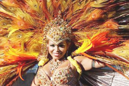 Flashback: San Juan businesswoman Tricia Seuraj in her Hart’s Carnival costume last year. 