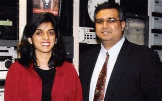 Muzzammil Hassan and his wife Aasiya Zubair Hassan at the Bridges TV station
