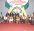 The 2010 national sports awardees (sitting) pose for a photo op. Standing at centre is President Bharrat Jagdeo  while others in picture are Sports Minister Dr Frank Anthony (second right) and Director of Sport Neil Kumar (right)