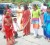 Young devotees on their way to Shiva Raatri observances at the Cove and John Ashram on Thursday.