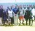 International Basketball Federation (FIBA) referee instructor, Glyne Clarke (front fourth from left) pose with participants of the FIBA pre-certification clinic after its conclusion yesterday at the Cliff Anderson Sports Hall.