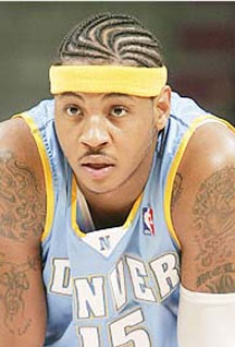 carmelo anthony side braids