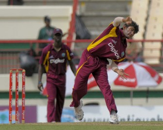 Leg-spinner Devendra Bishoo picked up the only two Pakistan wickets to fall yesterday. (Windiescricket.com)