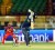 LET OFF! Kumar Sangakkara enjoyed a reprieve when he was bowled off a no-ball. 	  