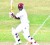 Devon Smith cuts through backward point yesterday at the Demerara Cricket Club (DCC) ground. (Orlando Charles photo) 