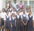 Top students of the school posing with their Grade Six teachers (from left at back) Bibi DeFreitas, Sharmine Beaton and Salima Jahoor.