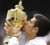 Novak Djokovic kisses the Wimbledon trophy after he defeated Rafael Nadal in yesterday’s final. (Reuters photo)