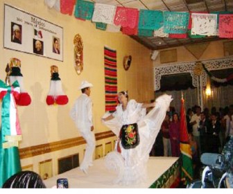 Two Mexican Folk Dance artistes perform during Independence Celebrations held at the Umana Yana in September last year.