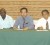 Members of the head table at yesterday’s press conference including president of the Guyana Boxing Board of Control, Peter Abdool, who is at right.