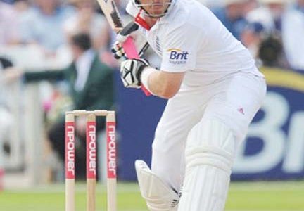Ian Bell drives on his way to the topscore of 159.