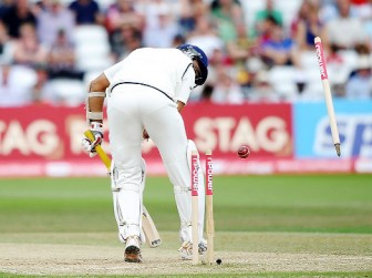 VVS Laxman was undone by a peach from James Anderson.