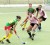 Guyana’s Chantelle Fernandes on the attack in the game against Bermuda.
