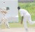 Guyana’s number 11 Lloydel Lewis evades a bouncer from Justin Greaves yesterday morning.