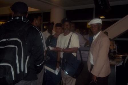 Guyanese passengers at the CAL counter today at JFK