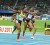 Veronica Campbell-Brown of Jamaica wins the women’s 200 metres final ahead of Carmelita Jeter and Allyson Felix of the USA.