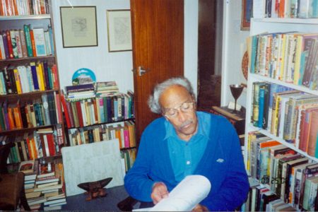 Wilson Harris in his study in Chelmsford, England (SN file photo)