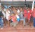 FIGHTING HUNGER! The boxers from Berbice who were abandoned for several hours yesterday by the Guyana Amateur Boxing Association (GABA) put up a brave face for Stabroek News’s photographer Orlando Charles.
