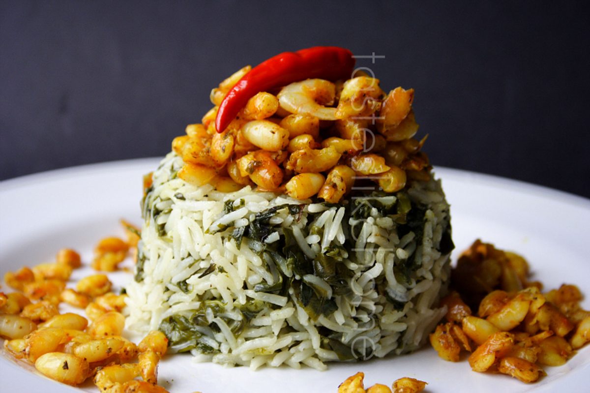 Bunjal Shrimp & Spinach Rice (Photo by Cynthia Nelson)