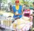 Prepared: Joyce Lawrence of Aishalton, Deep South Rupununi was ready with indigenous goodies like farine, parakari, casareep and food at the Family Fun Day and Sports held at the Carifesta Sports Complex yesterday as part of celebrations for Amerindian Heritage month. (Photo by Gaulbert Sutherland)