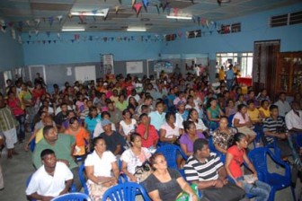 Residents at the Housing Ministry’s ninth One Stop Shop at Lusignan for Mon Repos and Good Hope applicants.Residents at the Housing Ministry’s ninth One Stop Shop at Lusignan for Mon Repos and Good Hope applicants.