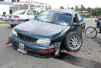 The car which struck Joseph Jacque