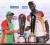 West Indies captain Darren Sammy and Bangladesh skipper Mushfiqur Rahim with the ODI and T20 trophies. (photo Windiescricket.com)  a