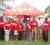 Digicel’s Chief Executive Officer Gregory Dean( right) and President of the Lusignan Golf Club Brian Hackett (left) pose with the outstanding players including Chrtistine Sukhram (fifth left) and Roger Rajkumar (seventh right).
