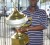 Organising Secretary of the Guyana National Dominoes Association (GNDA) Mark ‘Jumbie’ Wiltshire displays the first place trophy.
