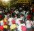 A section of the crowd which gathered at the PPP/C rally at the Good Hope  market square on the East Coast of Demerara yesterday afternoon.