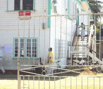 This lone voter was seen taking the first step in the voting process at the St Andrew’s Primary School. This was seen at most of the polling stations on the East Coast by mid morning as the voters were seen going individually at different intervals.