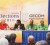 Call for peace: From left to right, the PPP/C’s presidential candidate, Donald Ramotar; AFC’s presidential candidate, Khemraj Ramjattan; APNU’s Campaign Director, Joseph Harmon and its presidential candidate, David Granger, and Chairman of the Guyana Elections Commission, Dr. Steve Surujbally at the news briefing yesterday. 
