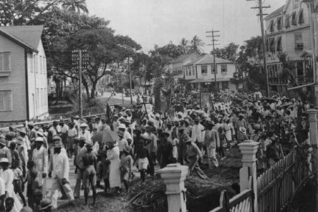 Labour protest in Georgetown, circa 1950s 