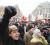 Demonstrators shout slogans in St Petersburg yesterday. (Reuters/Alexander Demianchuk)
