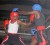  Five Star’s Matthew Hollingsworth, left and Dawani Lampkin of the Forgotten Youth Foundation (FYF) gym going at each other heads in their punch filled bout at the Guyana Amateur Boxing Association (GABA) National Trials Championships Friday night at the Cliff Anderson Sports Hall. (Orlando Charles photo)