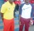 GUYANESE  cricketers Delbert Hicks, left, and Renwick Batson, two overseas players in the Alescon Comets team who are also enlisted in the coaching staff for the KFC Comets Youth Development Programme.