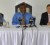 From left to right: Major Loraine Foster; Guyana Defence Force Chief of Staff, Commodore Gary Best; Prime Minister Samuel Hinds, American Ambassador D. Brent Hardt and Lieutenant Ryan Brooks at the press conference today. 