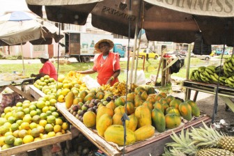 A tropical fruit stall in Georgetown