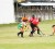 Old Fort players on the attack against Airbenders in their John Fernandes Insurance Services second division match Sunday at GCC ground.