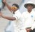 Guyana off-spinner Narsingh Deonarine appealing to umpire Vincent Bullen during his seven-wicket haul against Barbados. (Barbados Nation photo)