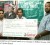 Representatives of Castrol hands over Cheque to Hilbert Foster, PRO of Berbice Cricket Board