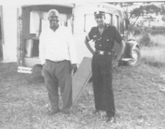 Robert Lyken (left) with a police officer ‘back in the day’