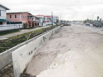 A Section of the 60% completed works at Better Hope under Lot One (GINA photo)