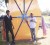 Towering: These two youngsters showcased their 10 ft kite as they prepared to enter the Smalta Kite Flying Competition yesterday at the National Park.