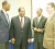 President of the Caribbean Court of Justice Sir Dennis Byron, second from left, chats with Justice Rolston Nelson, left, Justice Jacob Wit and Justice Adrian Dudley Saunders, during a breakfast meeting held at the CCJ headquarters on Henry Street, Port-of-Spain, on Tuesday. (Trinidad Guardian photo) 