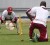 Baugh does wicketkeeping drills with Andre Coley ahead of today’s all important second test against Australia.(Windiescricket.com)
