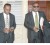 FLASHBACK! Lawyers for the Guyana Cricket Board, Roysdale Forde and Stephen Lewis, leaving the court after an earlier hearing.