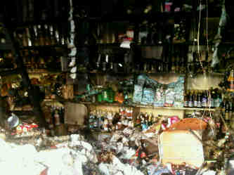 Some of the damaged groceries