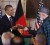 U.S. President Barack Obama (L) and Afghan President Hamid Karzai exchange documents after signing the Strategic Partnership Agreement at the Presidential Palace in Kabul yesterday.  REUTERS/Kevin Lamarque