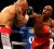 Floyd `Money’ Mayweather lands a straight right to the head of Miguel Cotto during their WBA super welterweight title clash in Las Vegas Saturday night.